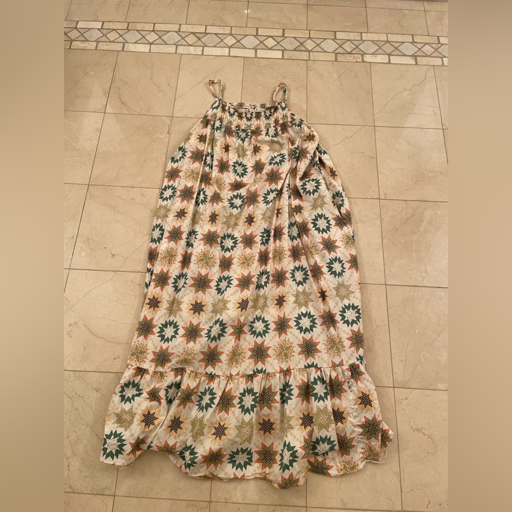 Universal Thread Women's Sleeveless Quilt Look Maxi Dress